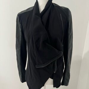 Black faux Leather Women's Jacket